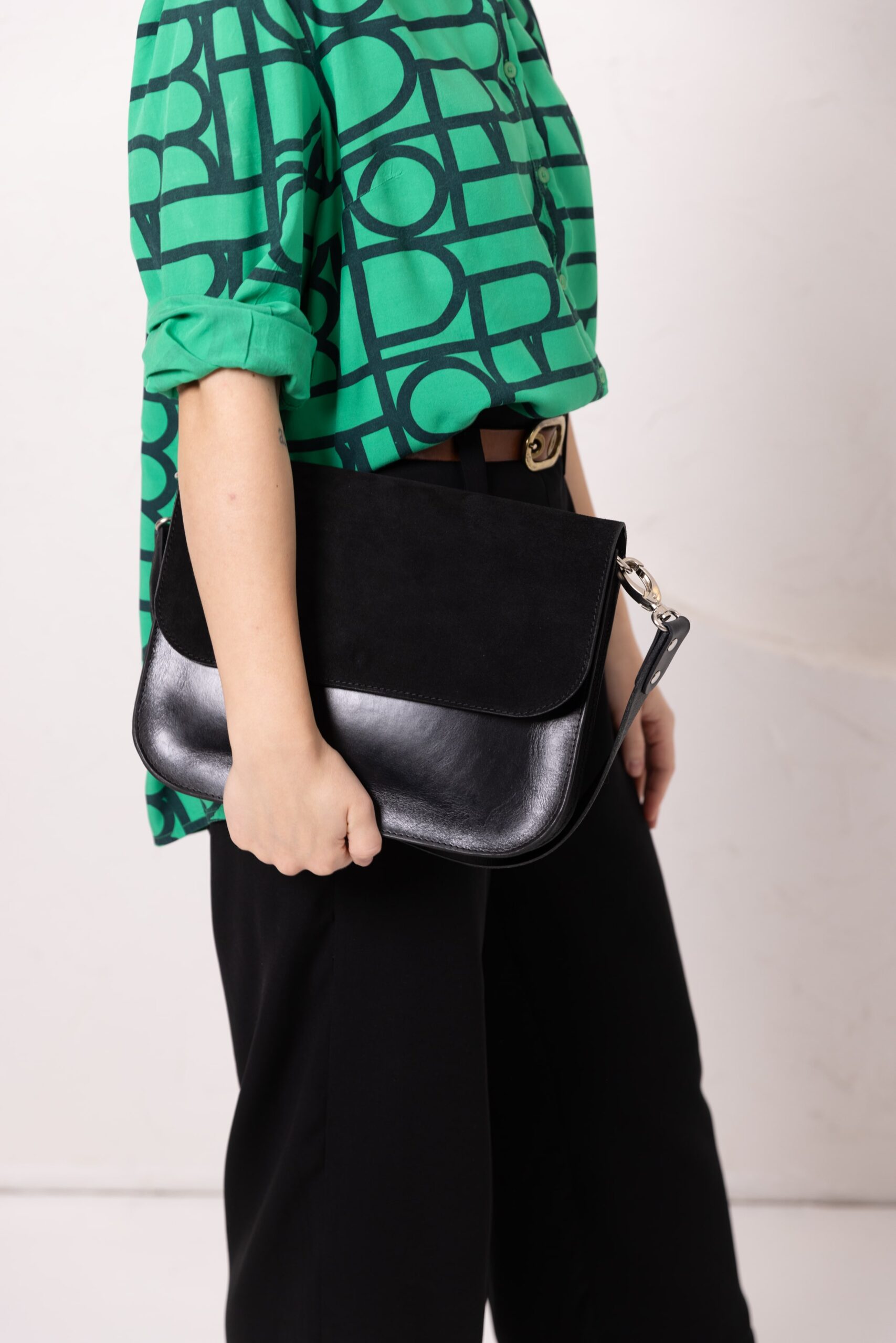 060A9909-min-scaled-1.jpg ASTORIA handbag - Black Suede - Image 1