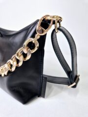Black Leather Hobo Bag - Small - Image 8