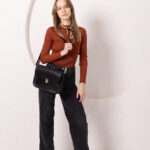 ASTORIA Handbag with Old-Fashioned Buckle - Black
