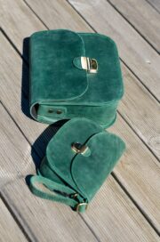 Natural Leather Saddle Bag Large – Green - Image 7
