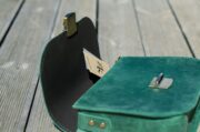 Natural Leather Saddle Bag Large – Green - Image 6