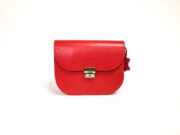 Natural Leather Saddle Bag Medium – Red - Image 6