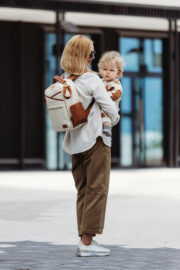 Small Diaper Backpack – Cappuccino - Image 3