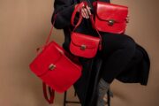 Natural Leather Saddle Bag Medium – Red - Image 4