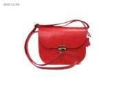 Natural Leather Saddle Bag Medium – Red - Image 5