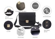 Natural Leather Saddle Bag Large – Green - Image 9