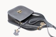 Natural Leather Saddle Bag Large – Grey - Image 10