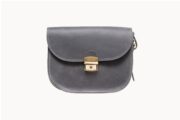 Natural Leather Saddle Bag Medium – Grey - Image 5