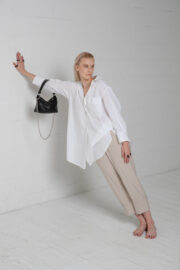 Soft Leather Baguette Handbag Selena - Image 5