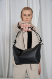Soft Leather Baguette Handbag Selena - Image 6