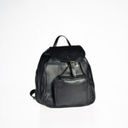 Handmade Leather Backpack 95-38 - Black - Image 2