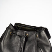 Handmade Leather Backpack 95-38 - Black - Image 3