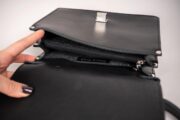 Small Briefcase Handbag - Black - Image 4