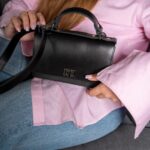Small Briefcase Handbag - Black