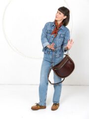 STELLA Leather Handbag - Brown & Cognac - Image 6