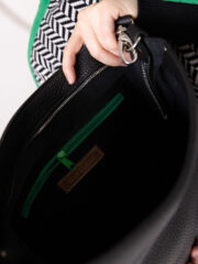 ADDISON Leather Tote - Black - Image 7