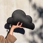 Leather Clutch Bag Cloud