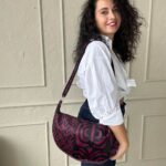 Hobo Bag - Burgundy Pattern