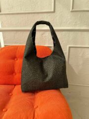 Moon Bag Heart - Khaki Polka Dots - Image 2